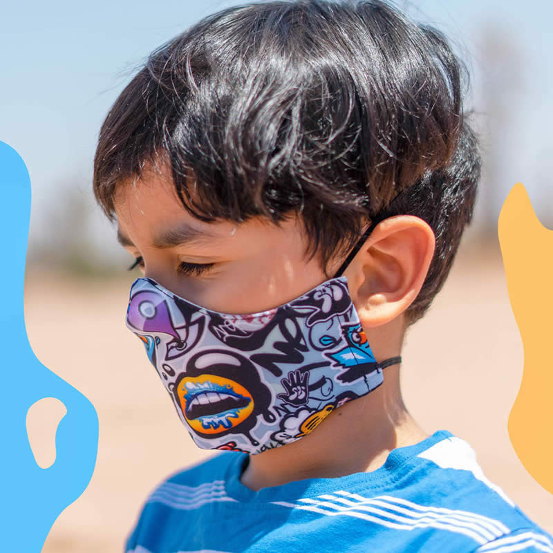 masque tissu enfant personnalisable et lavable 100 fois