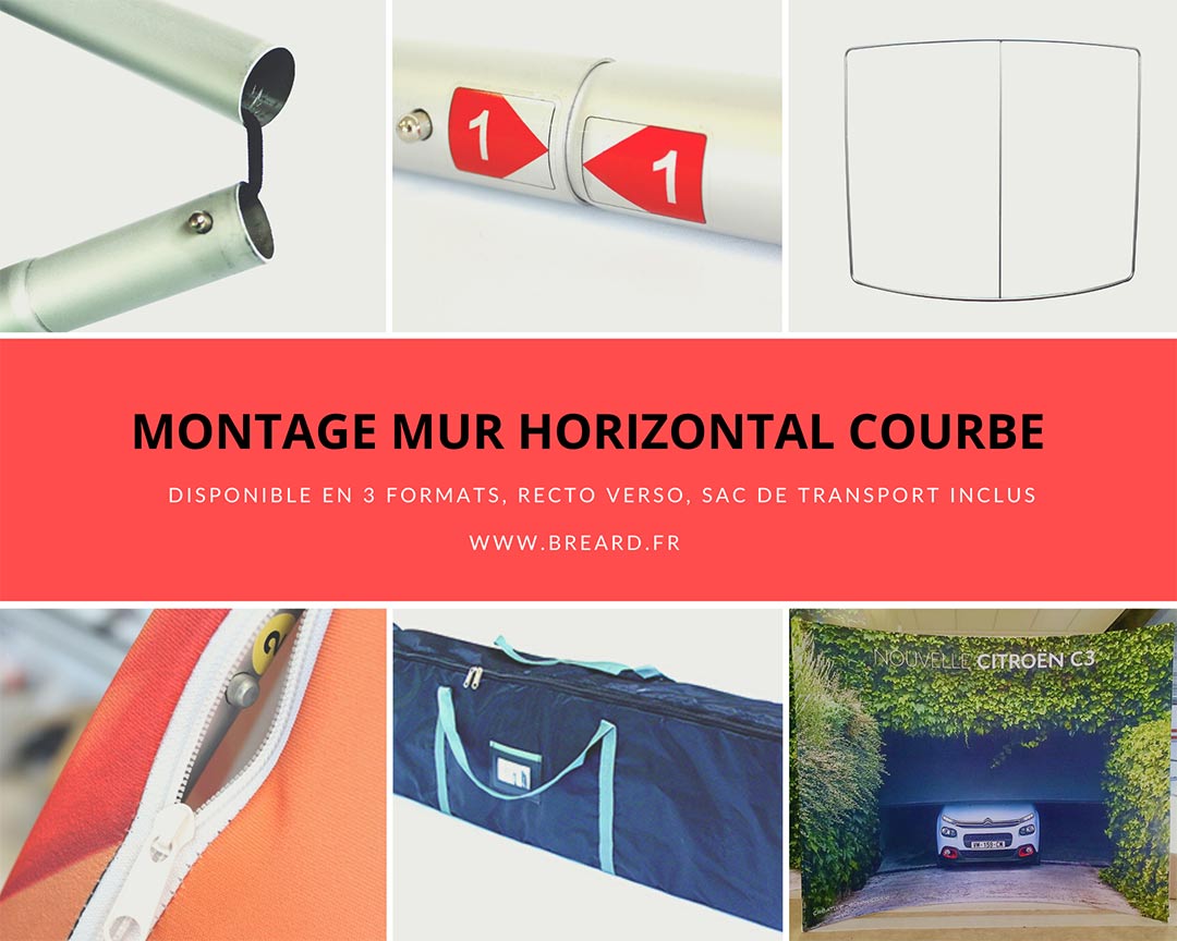 montage mur courbe horizontal