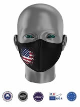 masque tissu uns1 avec drapeau usa