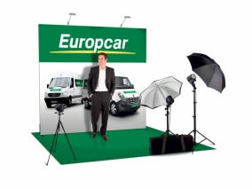 mur autoportant grand format en tissu Europcar