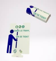 poignee pour tenir la barre du metro