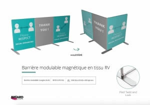 separateur d'alle covid 19 pour dlimiter les espaces