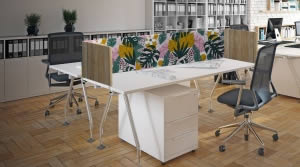 Sparateur de bureau en forme de U 