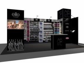 stand AB Cosmetic rendu 3D