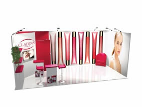 stand Clarins rendu 3D