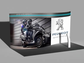 stand courbe Peugeot 3D