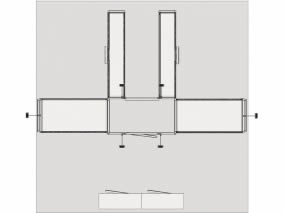 stand modulable vue de dessus