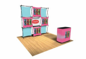 stand pliable avec comptoir