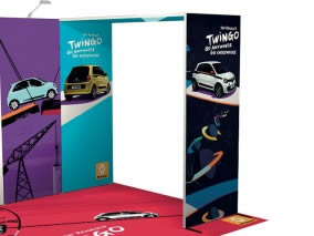 stand reconfigurable Renault Twingo vue arche