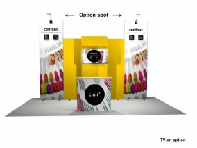 stand tissu modulable facile  transporter