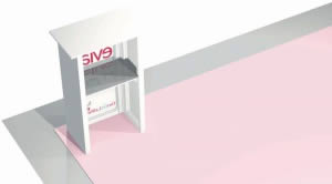 stand transportable Evian vue comptoir