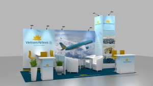 stand Vietnam Airlines rendu 3D