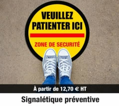 stickers sol rond et d'adhsif signaltisation