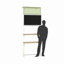 structure etagere contour et support tv