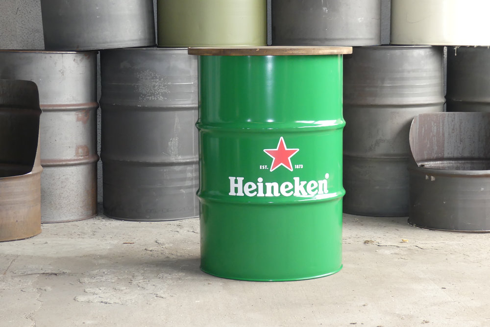 bidon metal publicitaire bar heineken