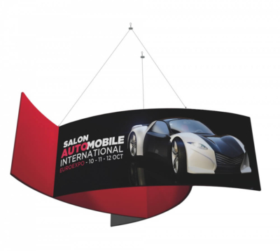 enseigne en hauteur pour stand forme design 1