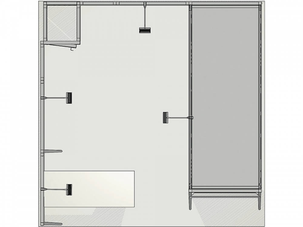 stand modulaire 9m² avec armoire