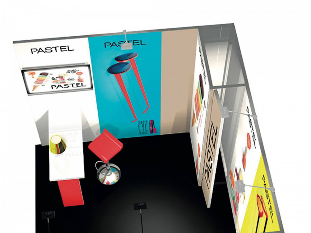 stand modulaire 9m² avec console