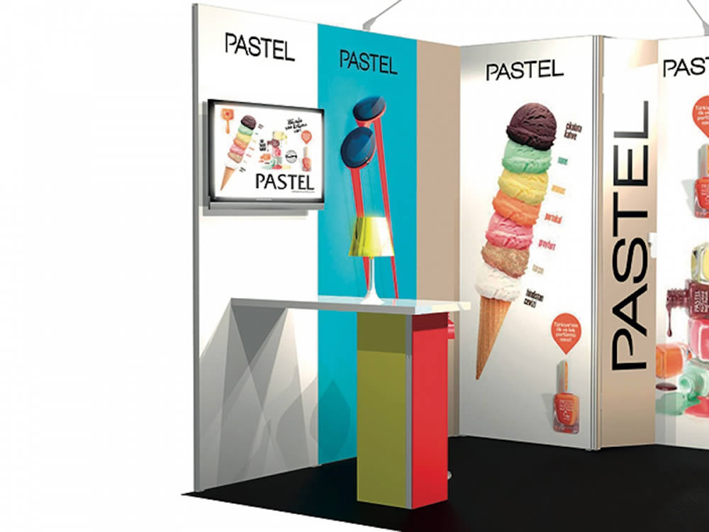 stand modulaire 9m² avec console