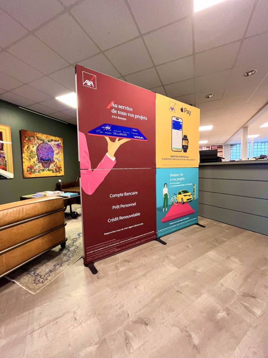 stand flextile tissu