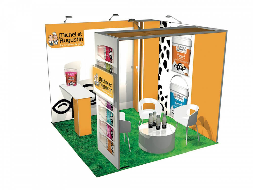 stand modulaire 9m² avec armoire