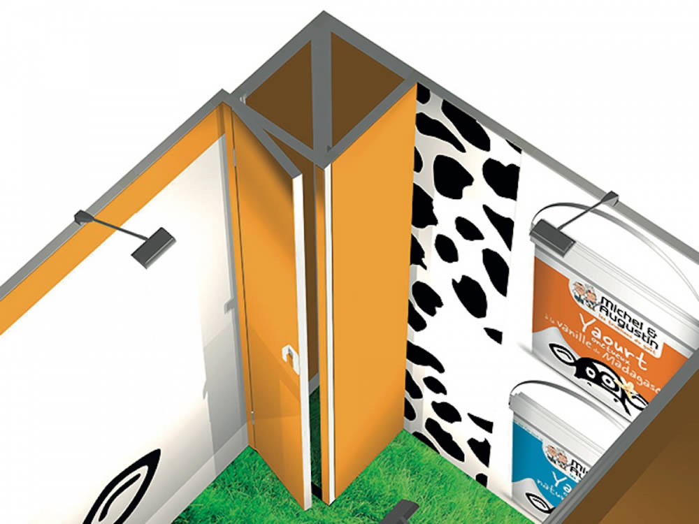 stand modulaire 9m² avec armoire