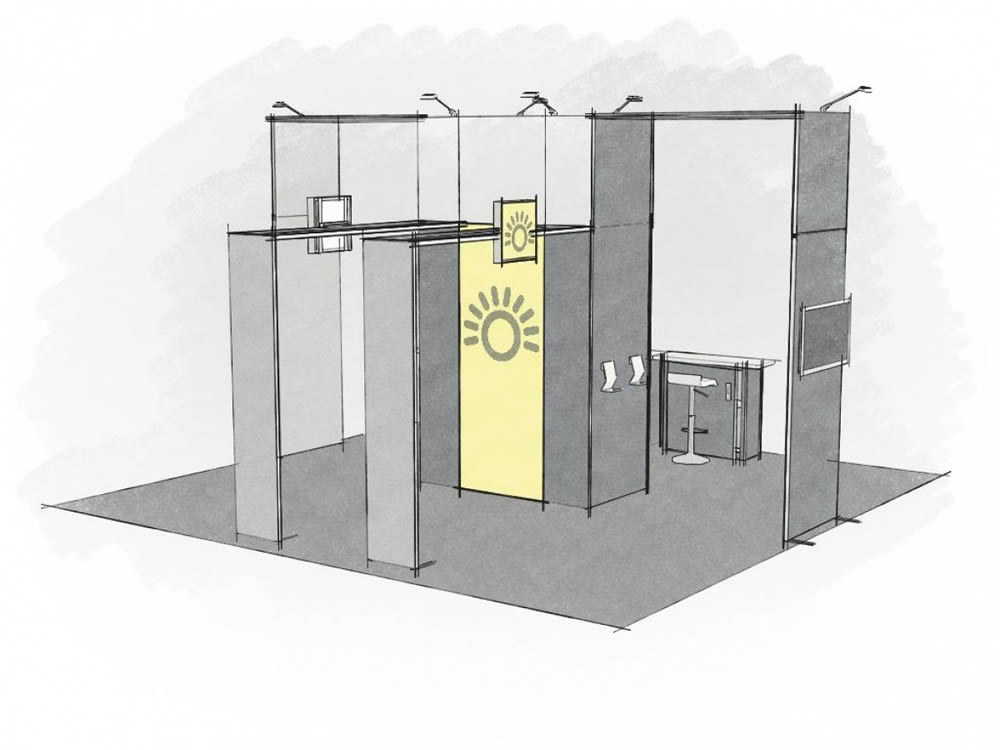 36 m² stand reconfigurable