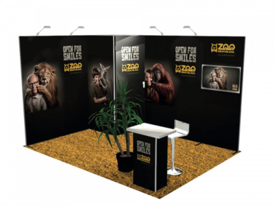 stand modulaire 12m² avec réserve