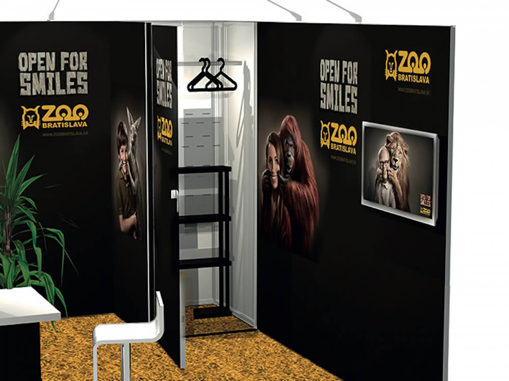 stand modulaire 12m² avec réserve