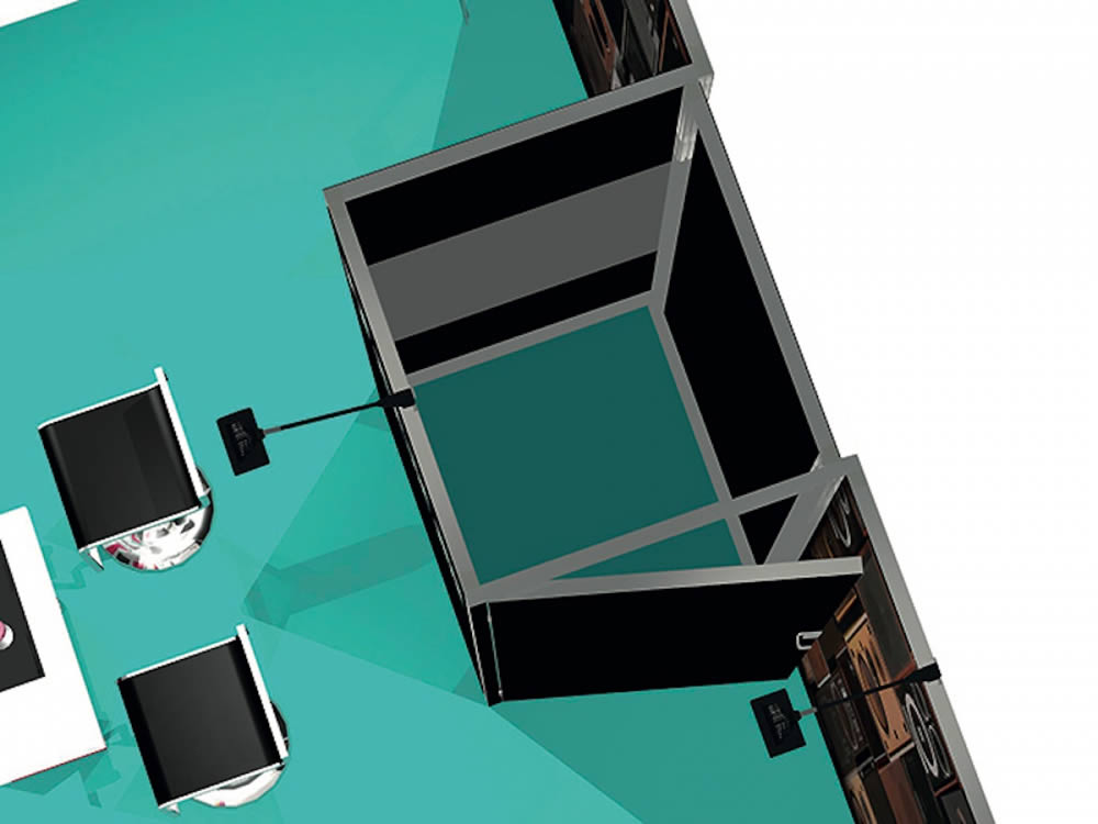 stand 12m² modulaire avec réserve