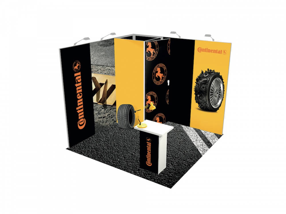 stand modulaire 9m² avec petite réserve