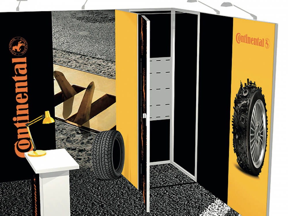 stand modulaire 9m² avec petite réserve