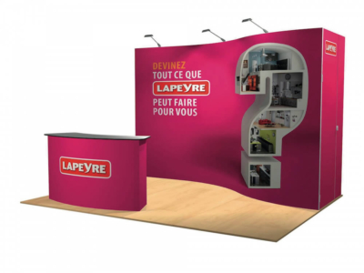 stand 12m2 design avec 3 spots led
