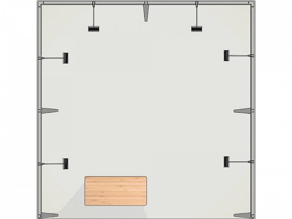 stand transportable 9m² avec 6 spots led