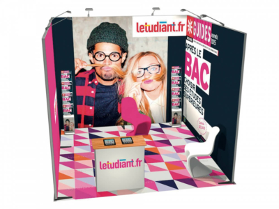 stand transportable 9m² avec 6 spots led